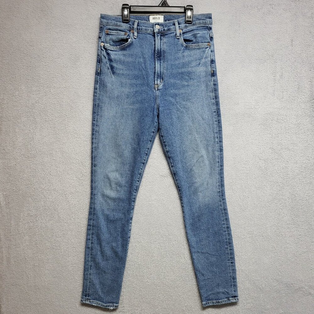 AGOLDE Jeans Women's 29 Pinch Waist Skinny Medium Wash High Rise Stretch Denim